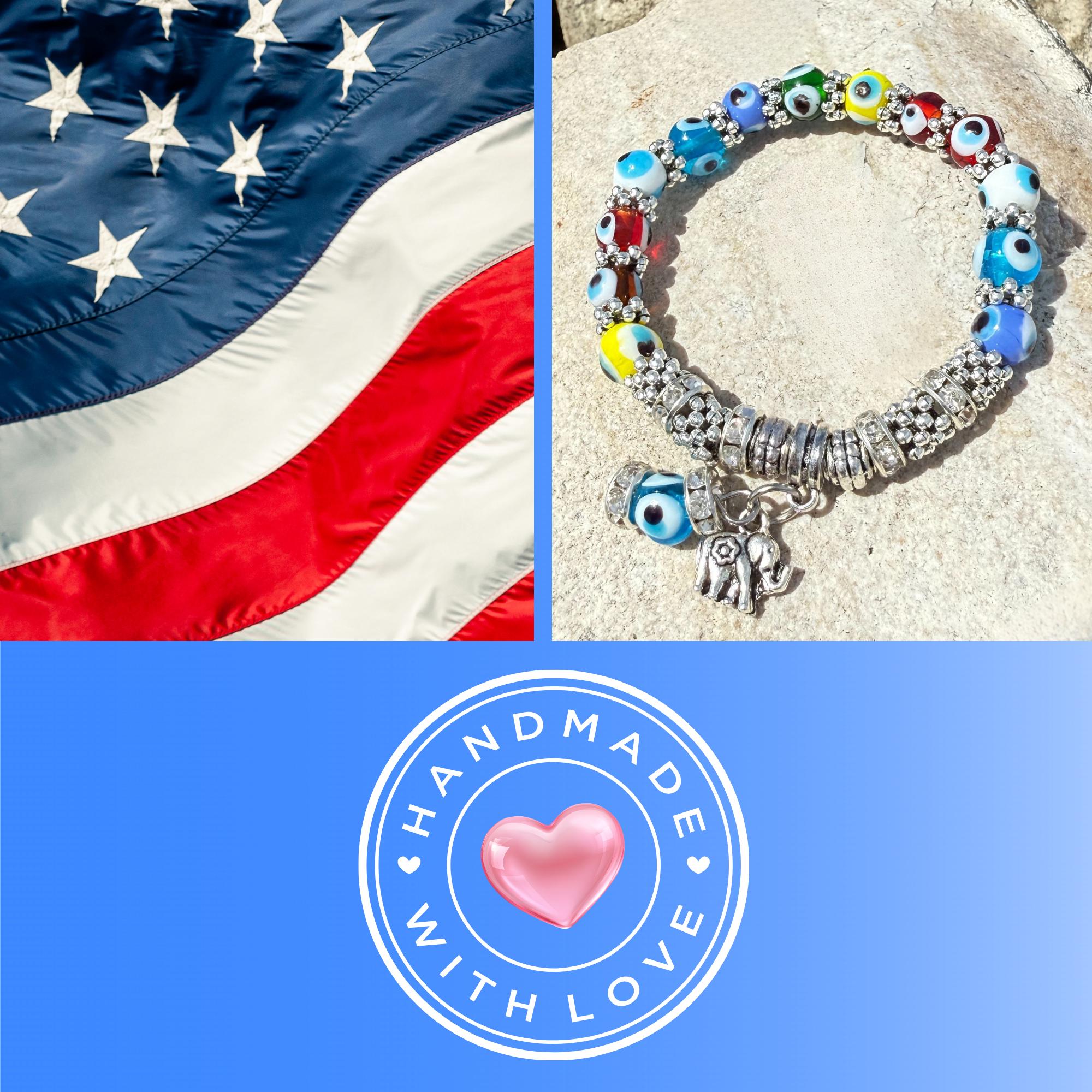 Evil Eye Charm Bracelet – Elephant or Starfish Amulet - Spiritual Protection Jewelry