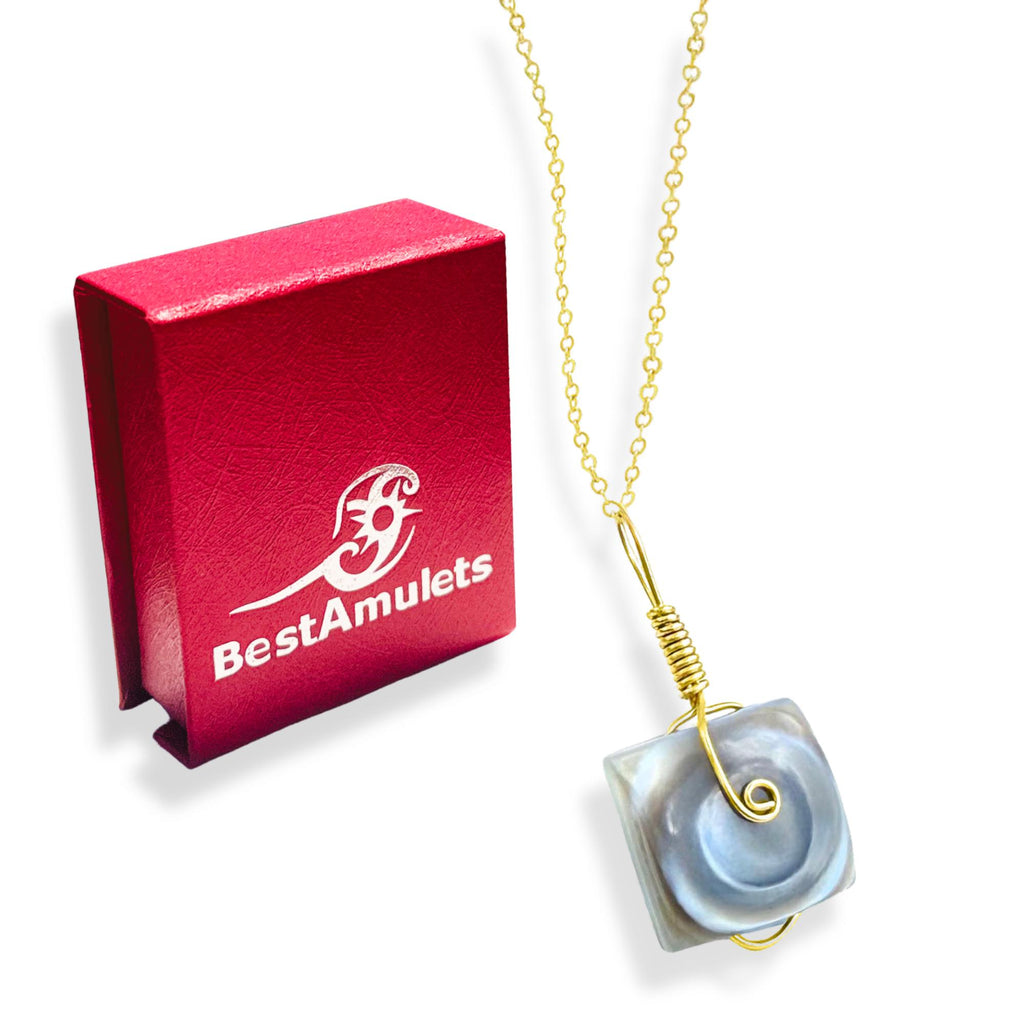 Eye Agate Necklace - Gold Tone Evil Eye Protection Amulet