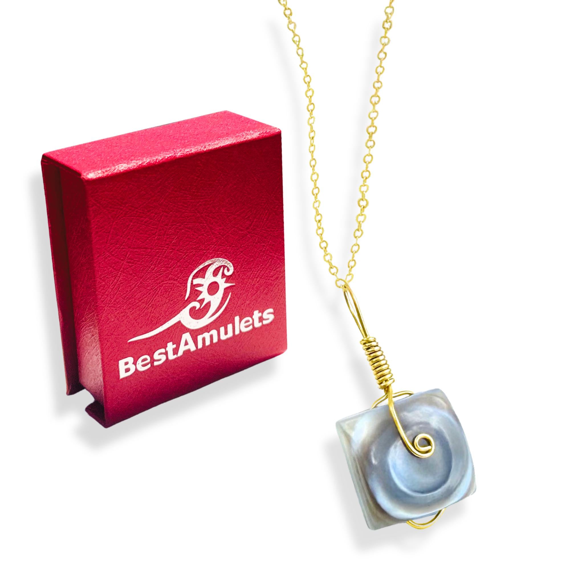 Eye Agate Necklace - Gold Tone Evil Eye Protection Amulet