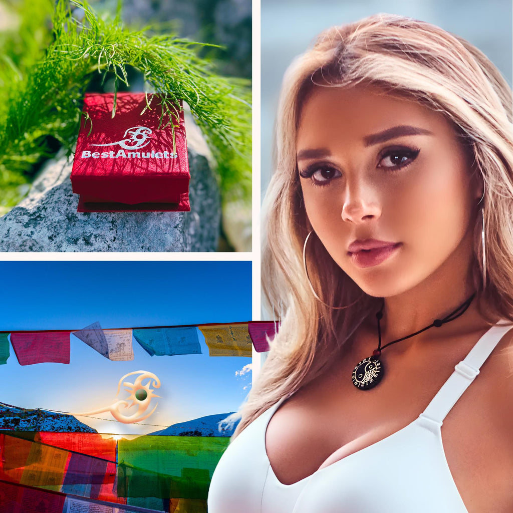 Yak Bone Yin Yang Ba Gua Necklace: Tibetan Feng Shui Amulet