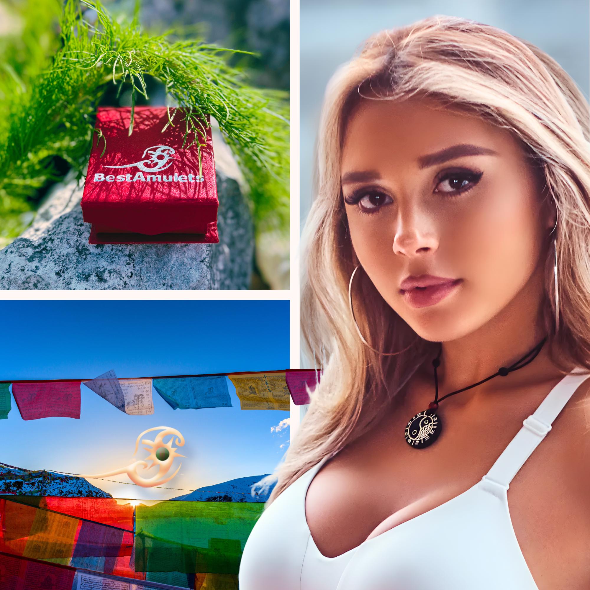 Yak Bone Yin Yang Ba Gua Necklace: Tibetan Feng Shui Amulet