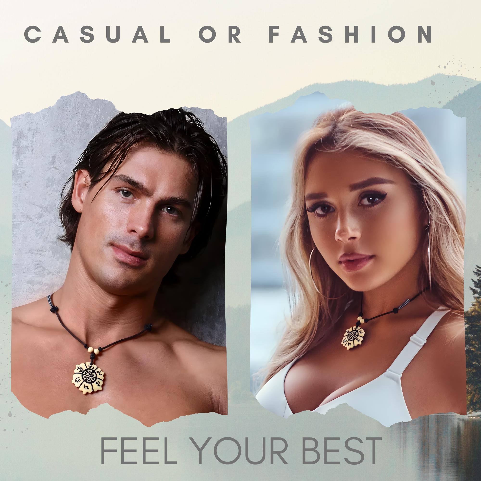 Yak Bone Lotus Mandala Necklace: Celtic Shield Knot, Om Mani Padme Hum