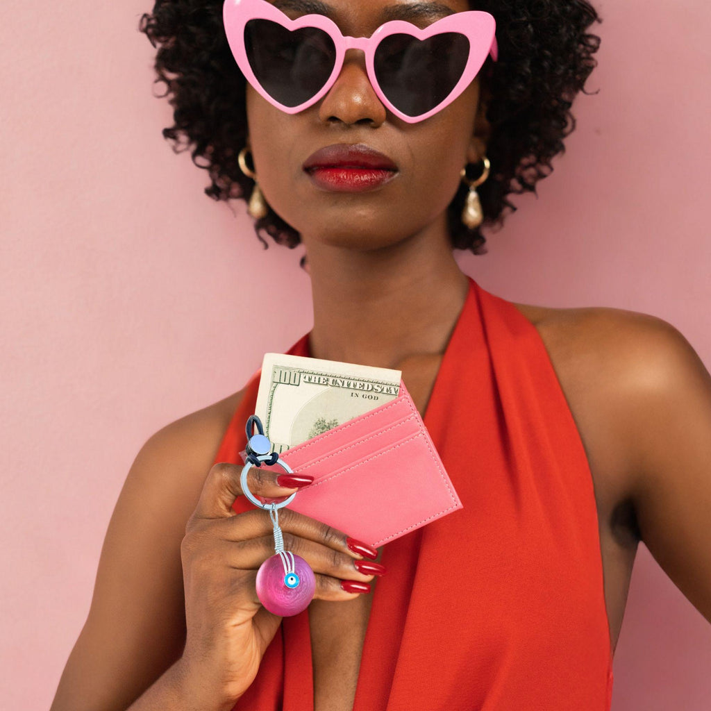 Sea Glass Evil Eye Keychain – Lucky Donut Amulet