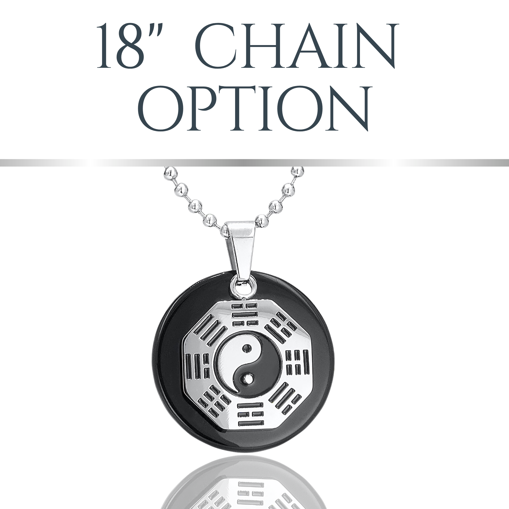 Black Agate Yin Yang Amulet Necklace – Feng Shui BaGua Spiritual Protection Talisman Jewelry