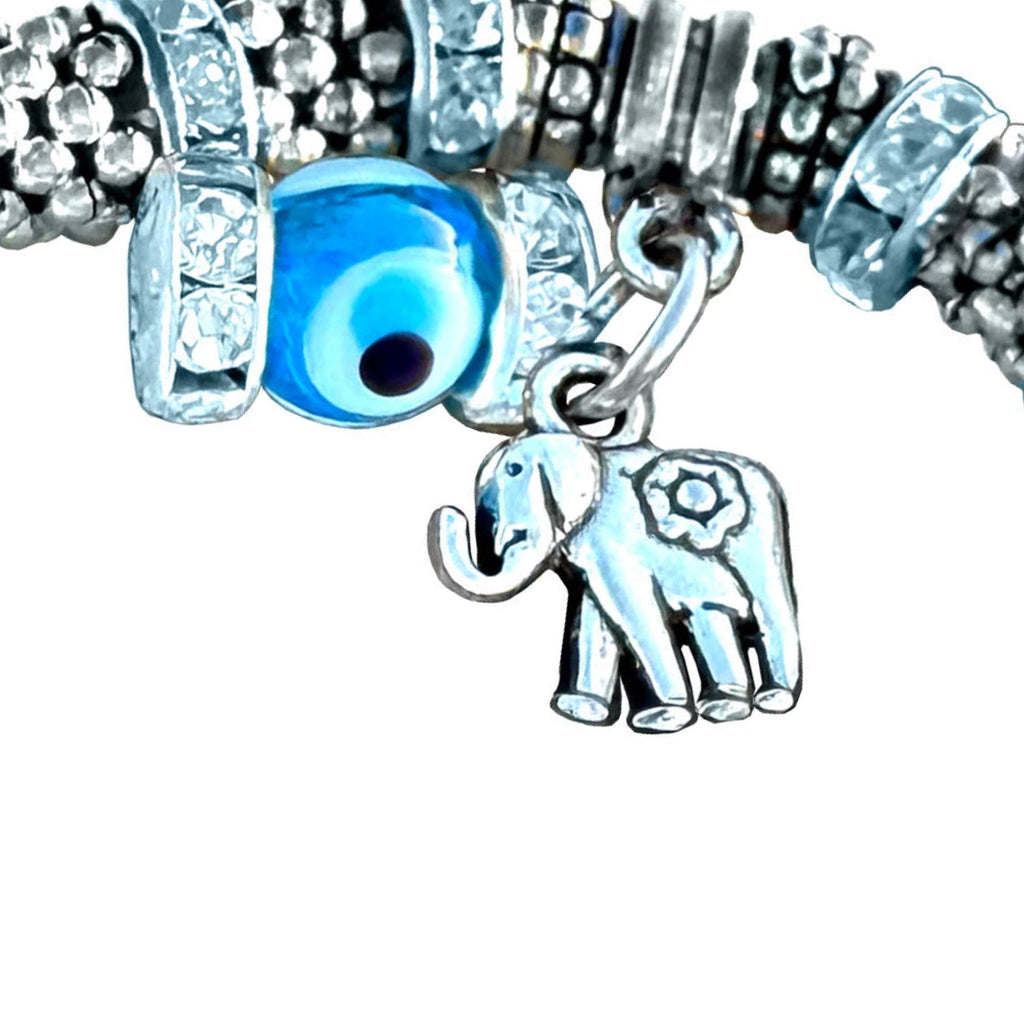 Evil Eye Charm Bracelet – Elephant or Starfish Amulet - Spiritual Protection Jewelry