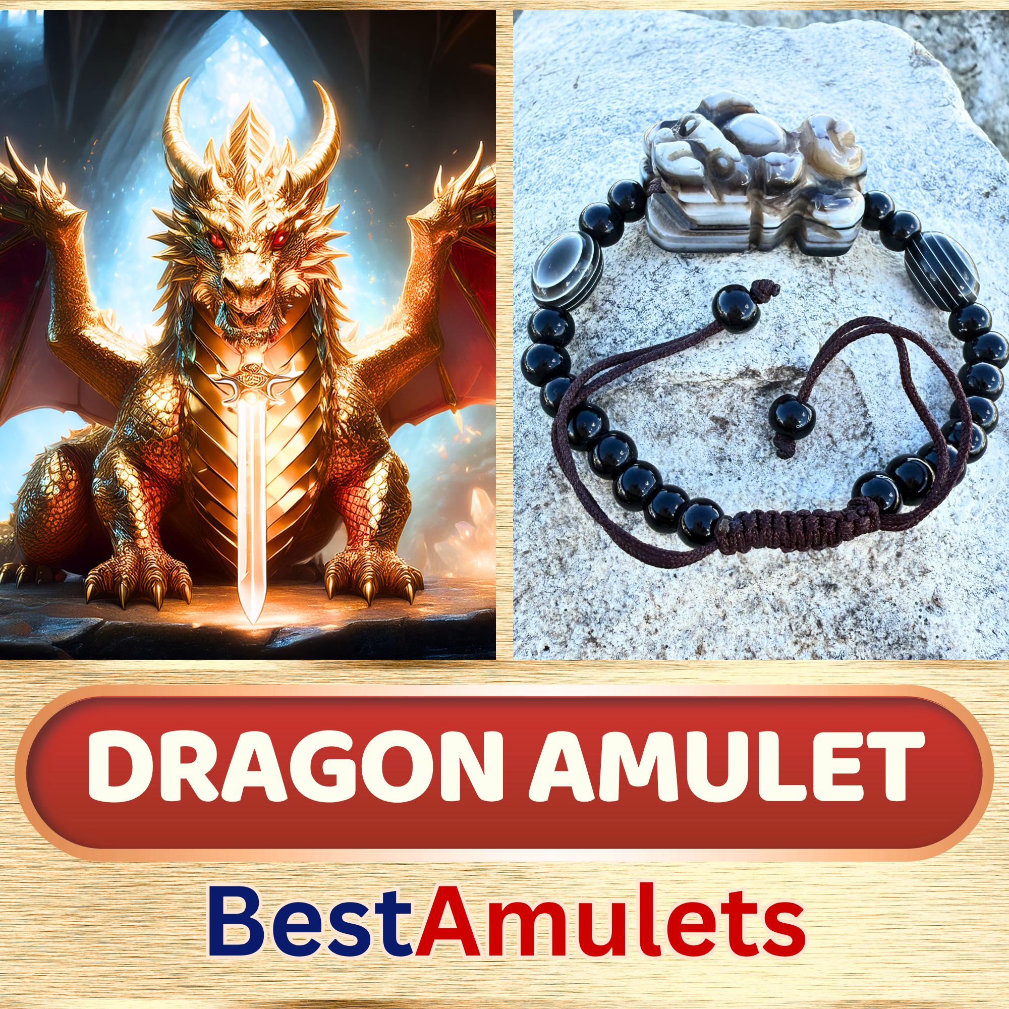 Dragon Carved Agate Bracelet - Matching Couples Set - Natural His Hers Amulets - Spiritual Protection Jewelry