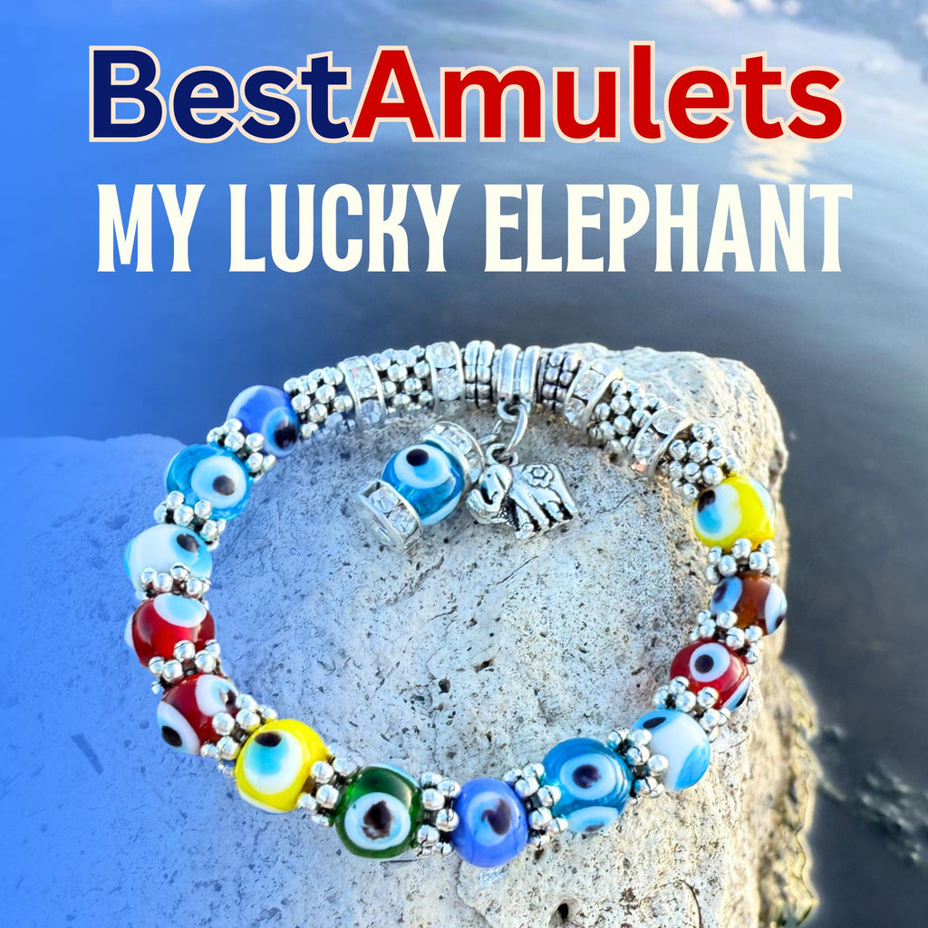 Evil Eye Charm Bracelet – Elephant or Starfish Amulet - Spiritual Protection Jewelry
