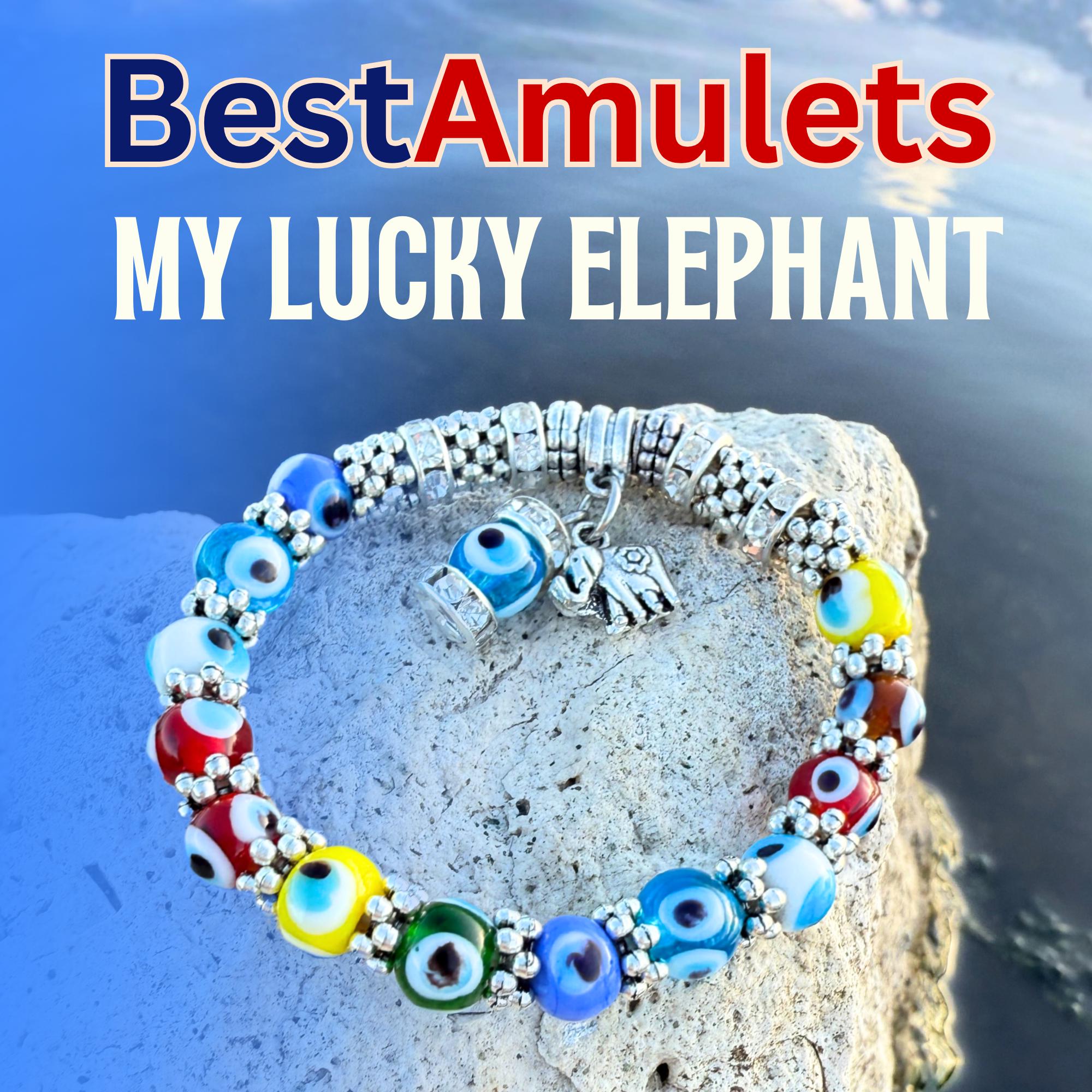 Evil Eye Charm Bracelet – Elephant or Starfish Amulet - Spiritual Protection Jewelry