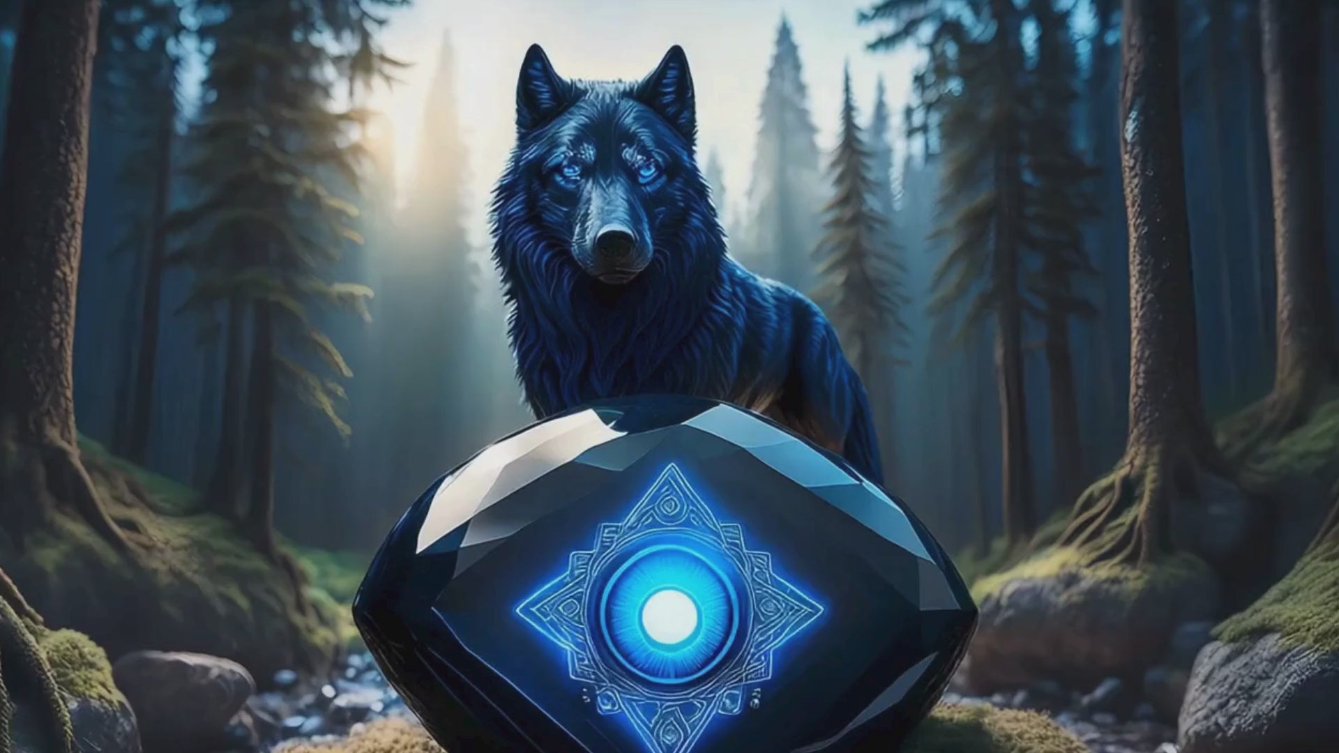 Black Agate Wolf Dreamcatcher Necklace – Evil Eye Protection Amulet