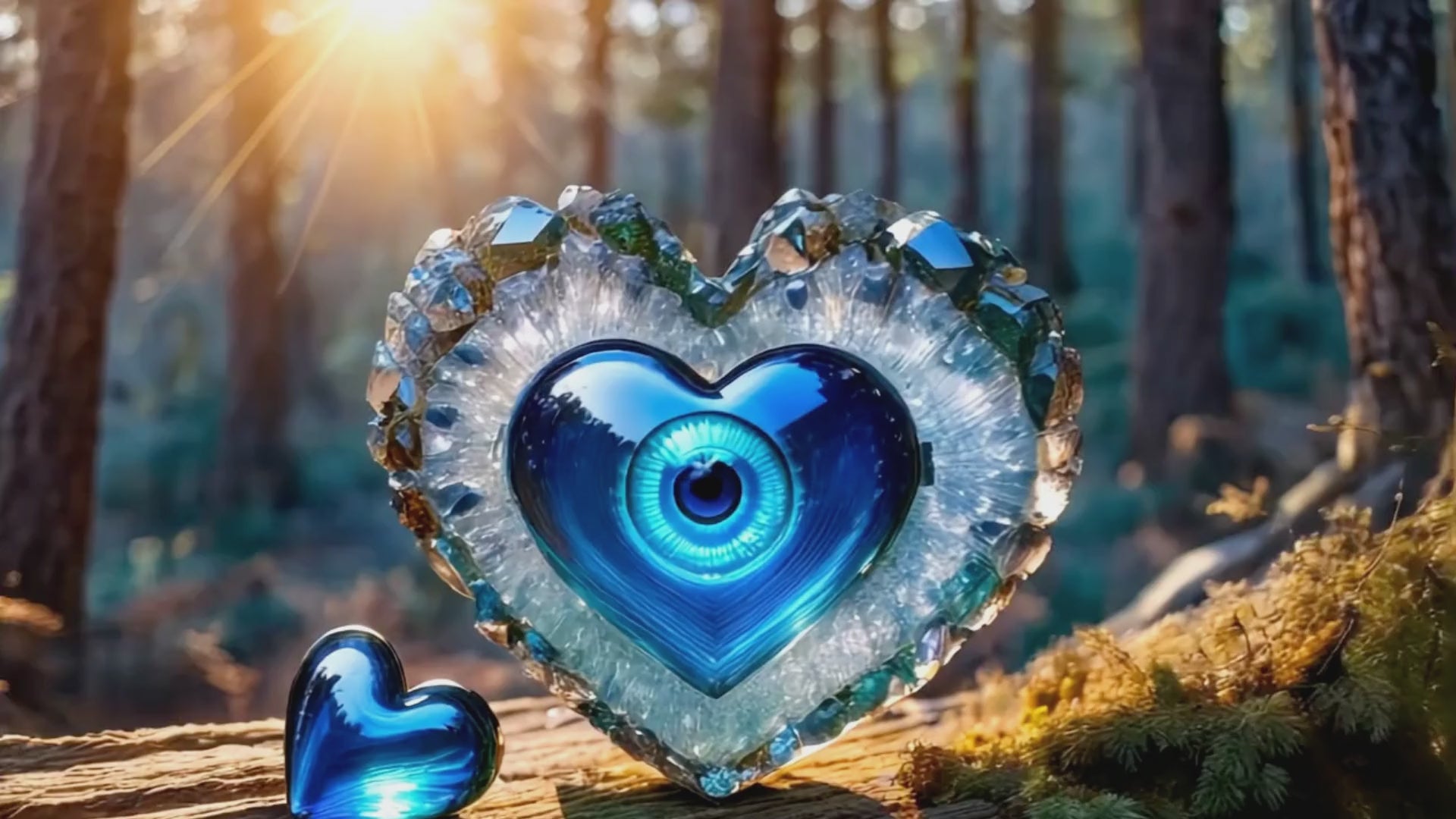 Archangel Michael Car Hanging Ornament - Evil Eye Rough Rock Quartz Crystal Amulet